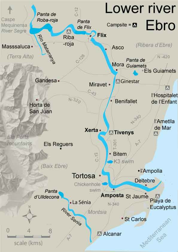 Ebro River Map